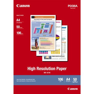 Canon Hochauflösendes Papier HR-101 (50 Blatt - 210x 297mm)