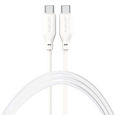 4Smarts USB-C / USB-C Silikon-Kabel High Flex 60W 1,5m Weiß