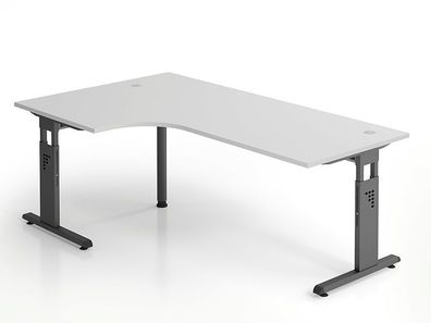 Büro Schreibtisch 200x120 cm Winkelform Modell OS82 höheneinstellbar