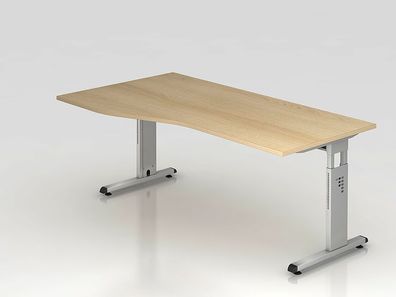 Büro Schreibtisch 180x100 cm Freiform Modell OS18 höheneinstellbar
