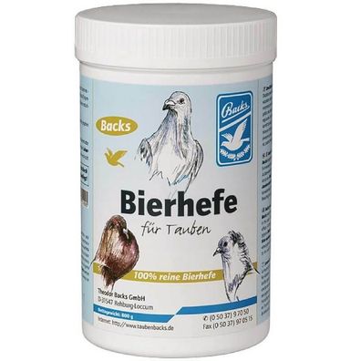 Backs Bierhefe für Tauben und Geflügel 800 g Naturprodukt mit viel Vitamin B