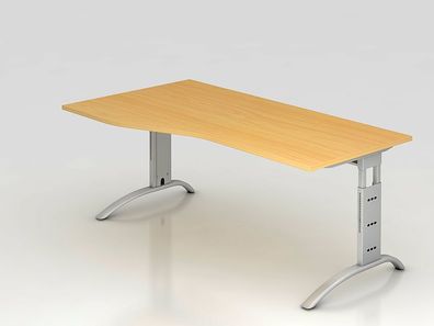 Büro Schreibtisch 180x100 cm Freiform FS18 höheneinstellbar