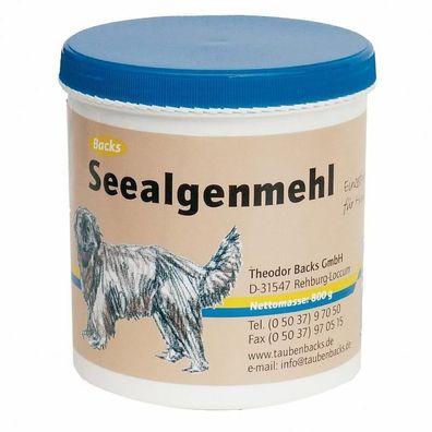 Backs Seealgenmehl für Hunde 800 g Algen mit Jodsalz Mineralien & Aminosäuren