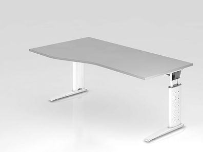 Büro Schreibtisch 180 x100 cm Freiform Modell US18 mechanische Höheneinstellung