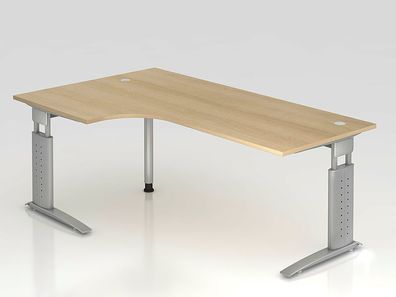 Büro Schreibtisch 200x120 cm Winkelform Modell US82 mech. Höheneinstellung