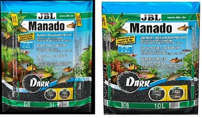 JBL Manado Dark 5/10 Liter Bodengrund dunkler Naturboden für Aquarien