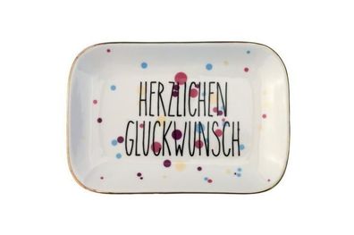 Gift Company Love Plates, Deko-Teller, M, Herzlichen Glückwunsch, 1124901001 1 St