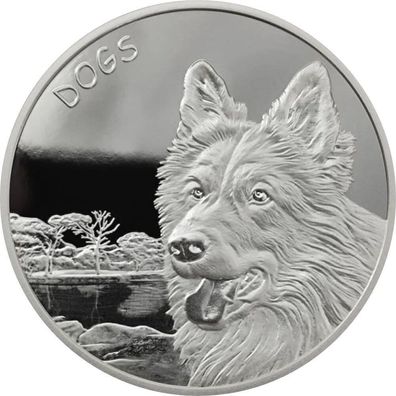 Fiji Fidschi Dogs Schäferhund 2023 1 oz 999 Silbermünze Prooflike 2. Ausgabe
