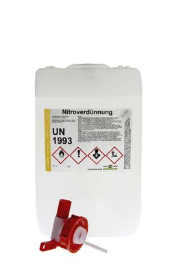 Nitroverdünnung 30 Liter Kanister - 3 x 10 Liter + Auslaufhahn