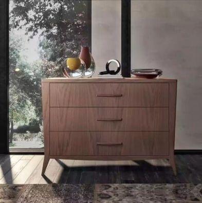 Kommode Wohnzimmer Holz Möbel Italien Sideboard Kommoden braun Schrank