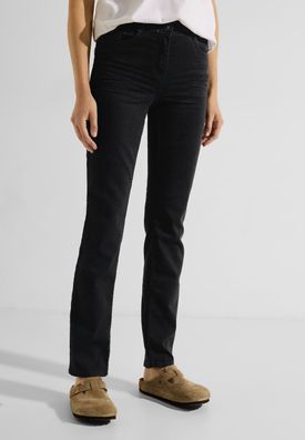 Cecil Dunkle Straight Fit Jeans in Black