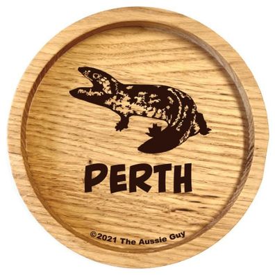 holzpost Untersetzer aus Eiche 'Perth & Bobtail Skink' 1 St