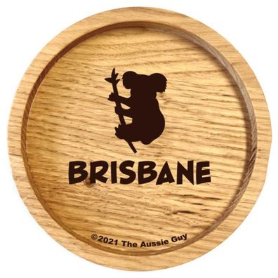 holzpost Untersetzer aus Eiche 'Brisbane & Koala' 1 St