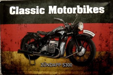 Top-Schild mit Kordel, 20 x 30 cm, Classic Motorräder, Zündapp, neu & ovp