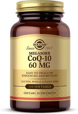 Solgar, Megasorb COQ-10, 60 mg, 120 Weichkapseln