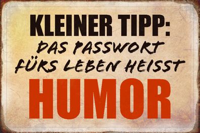Top-Blechschild m. Kordel, 20 x 30 cm, Passwort fürs Leben, Humor, neu & ovp