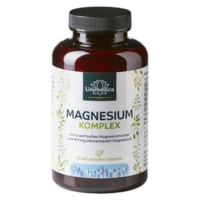 Unimedica Magnesium Komplex 1800 mg pro Tag 180 Tabl Muskelaufbau Knochen