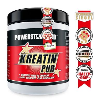 Powerstarfood Kreatin PUR Creatin Monohydrat Pulver 500 g Bodybuilding