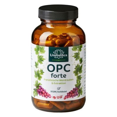 Unimedica OPC forte 180 Kaps 800 mg Traubenkernextrakt Polyphenole vegan