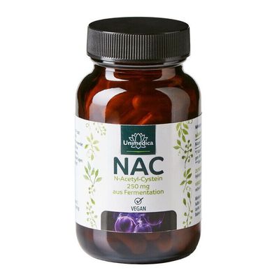 Unimedica NAC N-Acetyl L-Cystein 90 Kapseln mit je 250 mg fermentiert Premium!