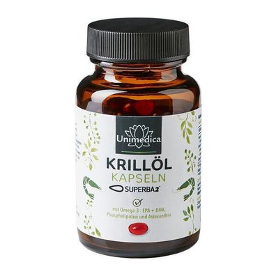 Unimedica Krill Öl Superba2 1000 mg pro Tag 120 Kaps Omega3 Antioxidant
