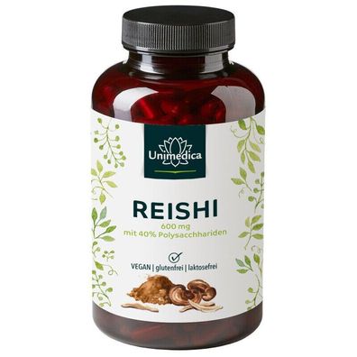 Unimdedica Reishi Pilz 180 Kaps 600 mg Extrakt 40% Polysacchariden vegan