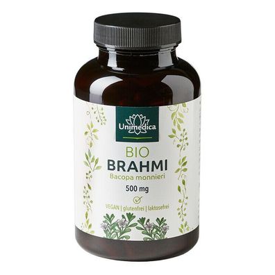Unimedica 150 Kaps Bio Brahmi 500 mg glutenfrei Phytosterine vegan Ayurveda