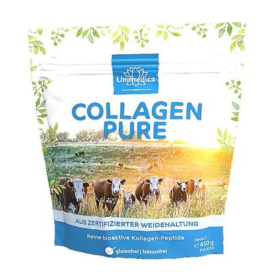 Unimedica Collagen Pure Pulver 450g 100% Rinder Weidehaltung Eiweiß
