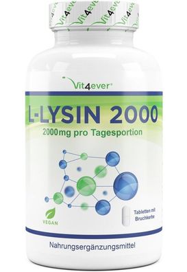 vit4ever 160 Tabl L-Lysin HCL 2000mg hochdosiert!! Aminosäure