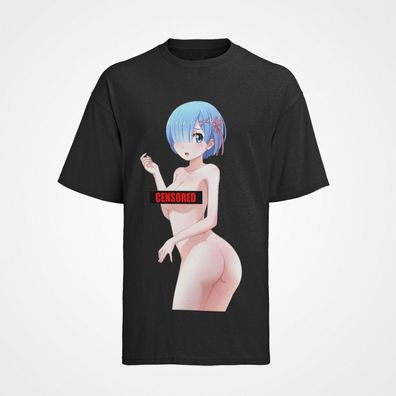 Bio Baumwolle Herren T-Shirt Sexy Rem - Re: Zero Remu Hentai Body Hot Cute