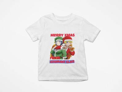 Kinder Bio Baumwolle T-Shirt Weihnachten Familie Naruto Hinata Uzumaki XMAS