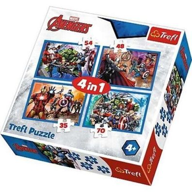 Puzzle Trefl 4in1 Avengers Marvel