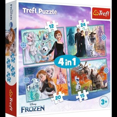 Puzzle Trefl 4in1 Eiskönigin 2 Disney.