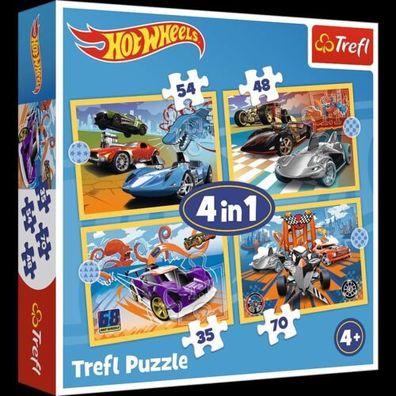 Puzzle Trefl 4in1 Hot Wheels