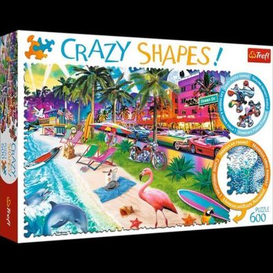 Puzzle Trefl 600 Teile Crazy Shapes Miami Beach USA
