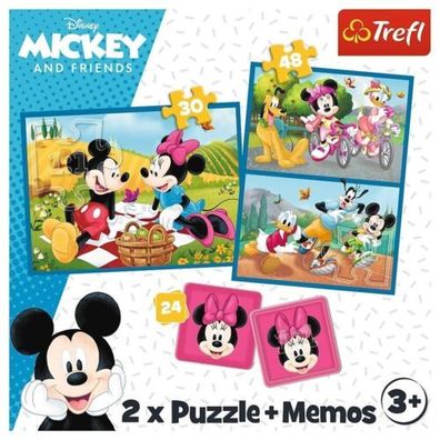 Puzzle Trefl 2in1 + 24 Memos Karten Disney Friends