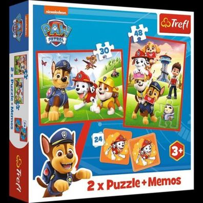 Puzzle Trefl 2in1 + 24 Memos Karten Paw Patrol