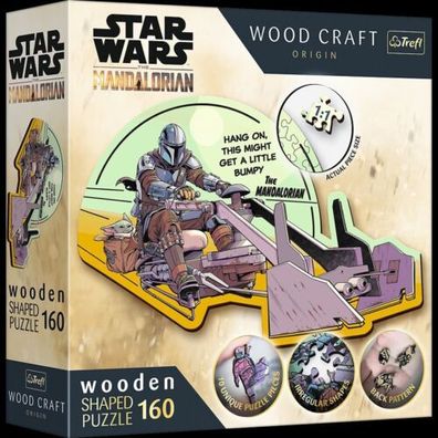 Puzzle Trefl 160 Teile Holzpuzzle Mit Shapes Figuren Mandalorian Star Wars