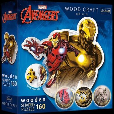 Puzzle Trefl 160 Teile Holzpuzzle Mit Shapes Figuren Iron Man Avengers Marvel