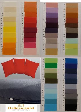 Kissenbezug LattokissLattoflex Reißverschluß 60 Farben HDT Premium Jersey Bezug