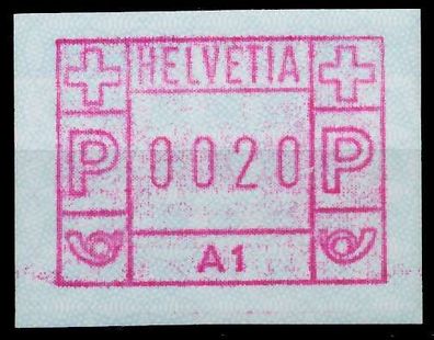 Schweiz Automatenmarken A1 Nr 1A1 ungebraucht X67959E