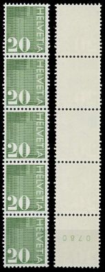 Schweiz Rollenmarken Nr 934yaRII postfrisch 5ER STR X6795BA
