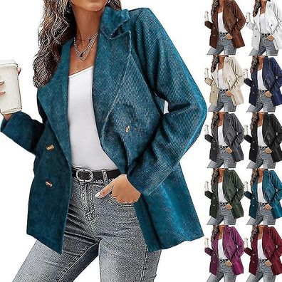 Womens Blazers Casual Open Front Long Sleeve Lapel Solid Color Office Business