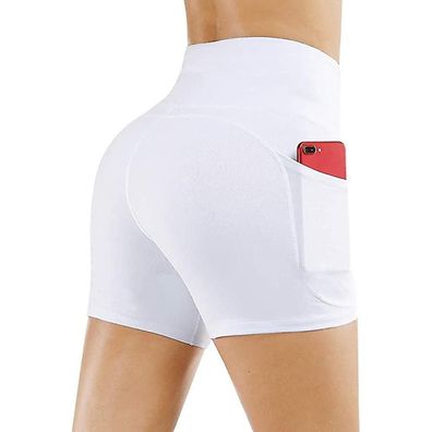 Yoga Shorts, women's Gym Shorts , side Pockets With Phone Pocket High Waist Yoga
