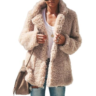Women's Winter Plush Coat Oversized Thermal Outwear Plush Jacket Exquisite Gift For