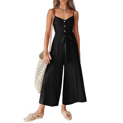 Women's Summer Suspender Outfits Beach Travel Outfits With Pockets Suitable For Girl