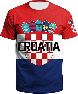 World Cup Soccer Jersey Men Football T-shirt Tops Fan 2022croatia 3xl