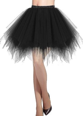 Women's Short Tutu Ballet Bubble Skirt 50's Tulle Party Vintage Petticoat