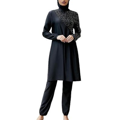 Womens Muslim Modest Hijab Swimsuit Full Cover Long Sleeve Swimwear