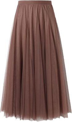Women's Tutu Tulle A-line Layered Mesh Midi Skirt